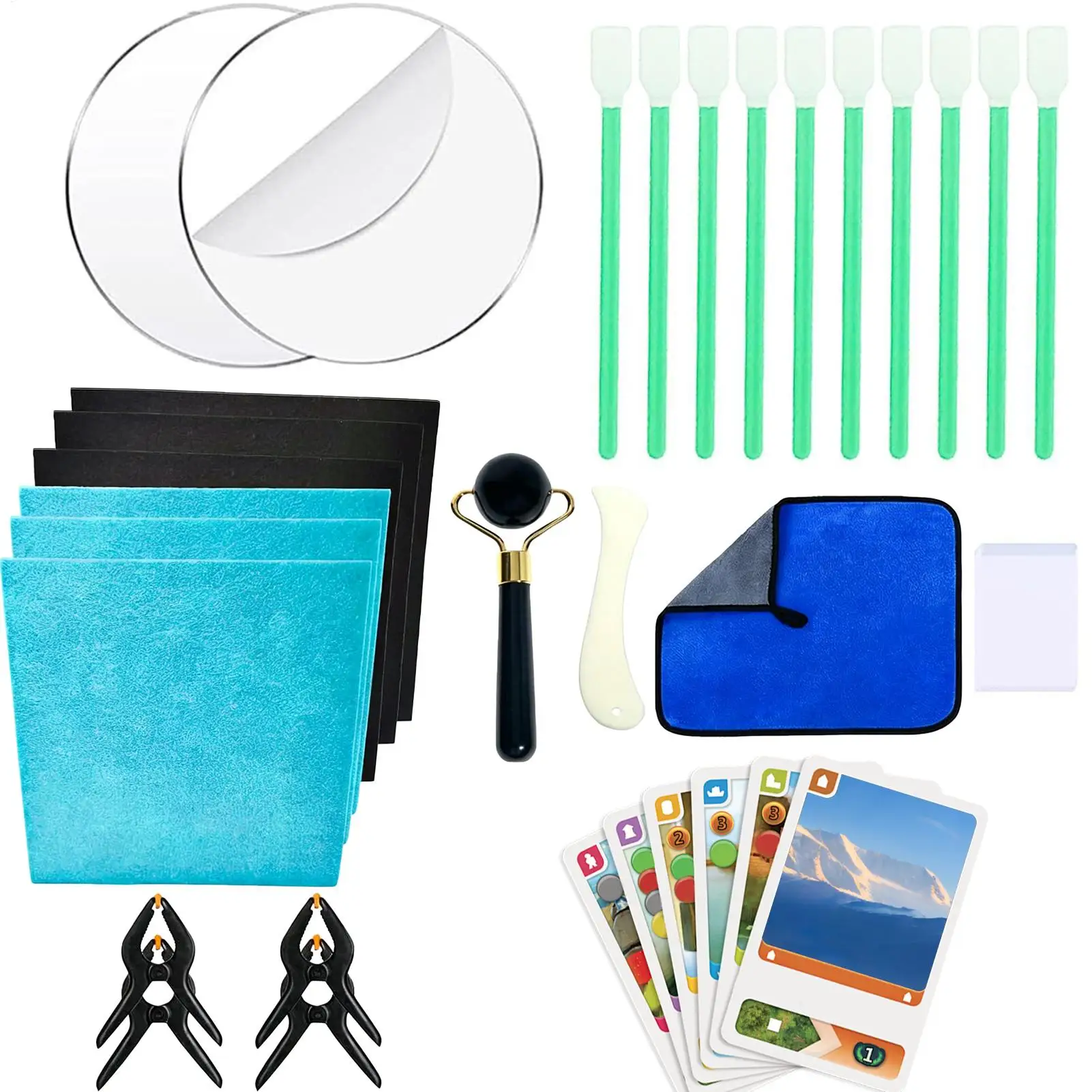 28PCS Trading Card Cleaning Kit Sports Card Care Cleaning Kit Care Accessory Pack card polishing kit for sports card enthusiasts