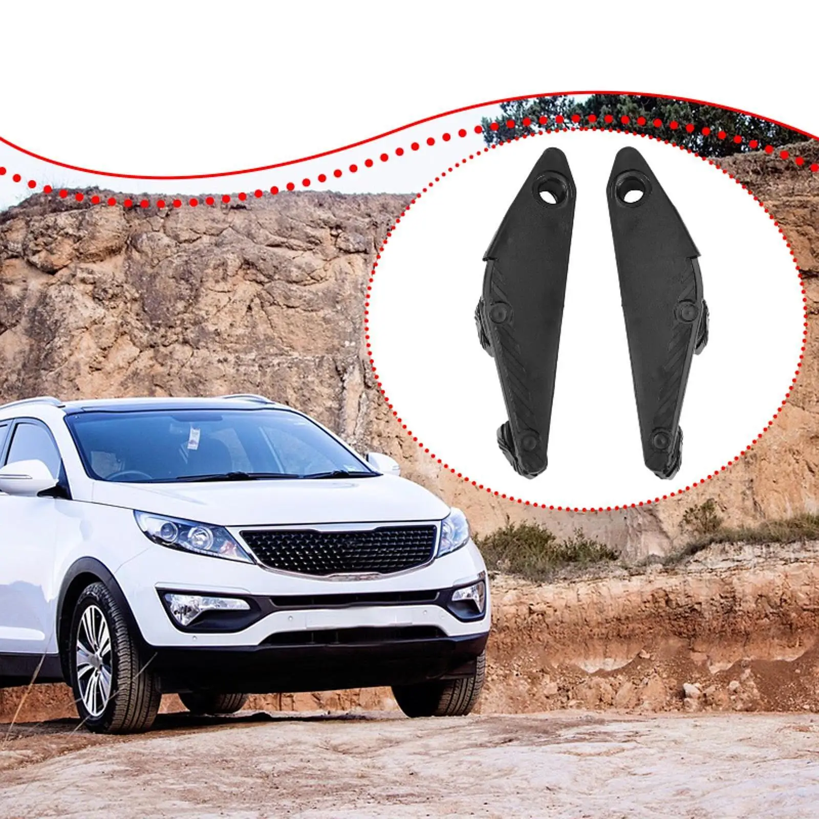 

2 Pieces Sunroof Glass Sliding Bracket 816511P000 for Kia Venga 09-11