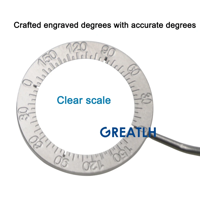 GREATLH Corneal Marking Ring Marker 1pcs Ophthalmic Mendez Degree Gauge Rings Stainless Steel Ophthalmic Surgical Instruments