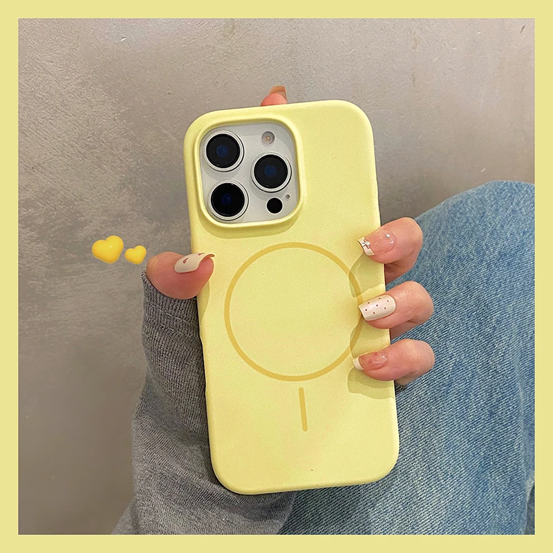 

Magnetic Magsafe Liquid Silicone Case For iPhone 16 15 14 13 12 11 Pro Max Plus Matte Candy Color Soft Back Cover Lovely Shell