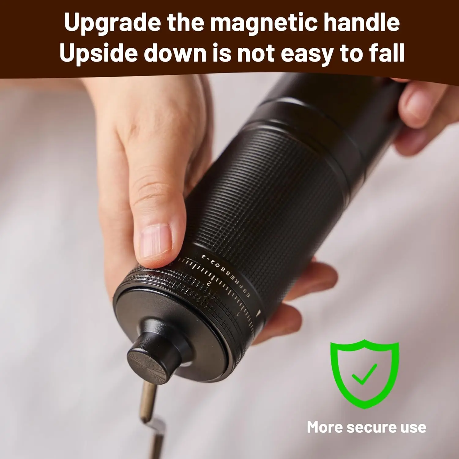 Manual Coffee Grinder with 7 Star Stainless Steel Burr, Hand Coffee Grinder for French Press, Mocha, Espresso