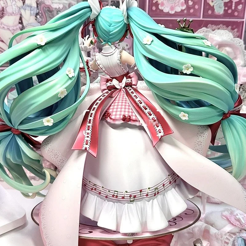 2025 متوفر في المخزون Miku 10th الذكرى عشاق الفراولة اليدوية صندوق أعمى وضع سطح المكتب ديكور لطيف فتاة هدية عيد ميلاد طبق الاصل