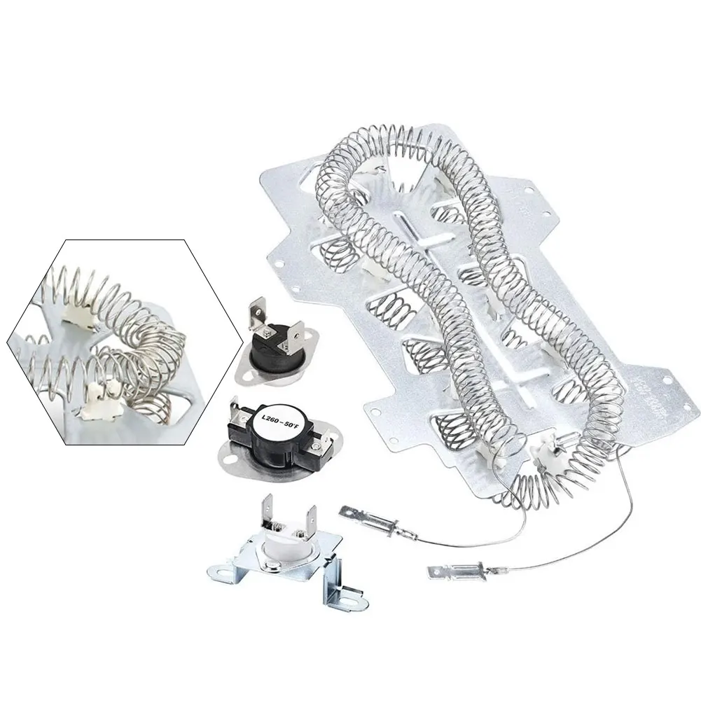 Dryer Heating Element Kit DC47-00019A Dryer Heating Element With DC47-00018A Thermostat DC96-00887A Fit For SAMSUNG Dryer Models