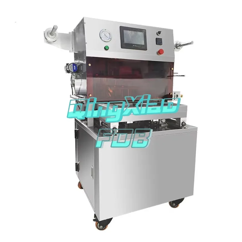 Vacuum Fresh  Vegetable Packaging Machine Fully Automatic Prefabricated Meat Modified Atmosphere Sealing Packaging Equipment FOB