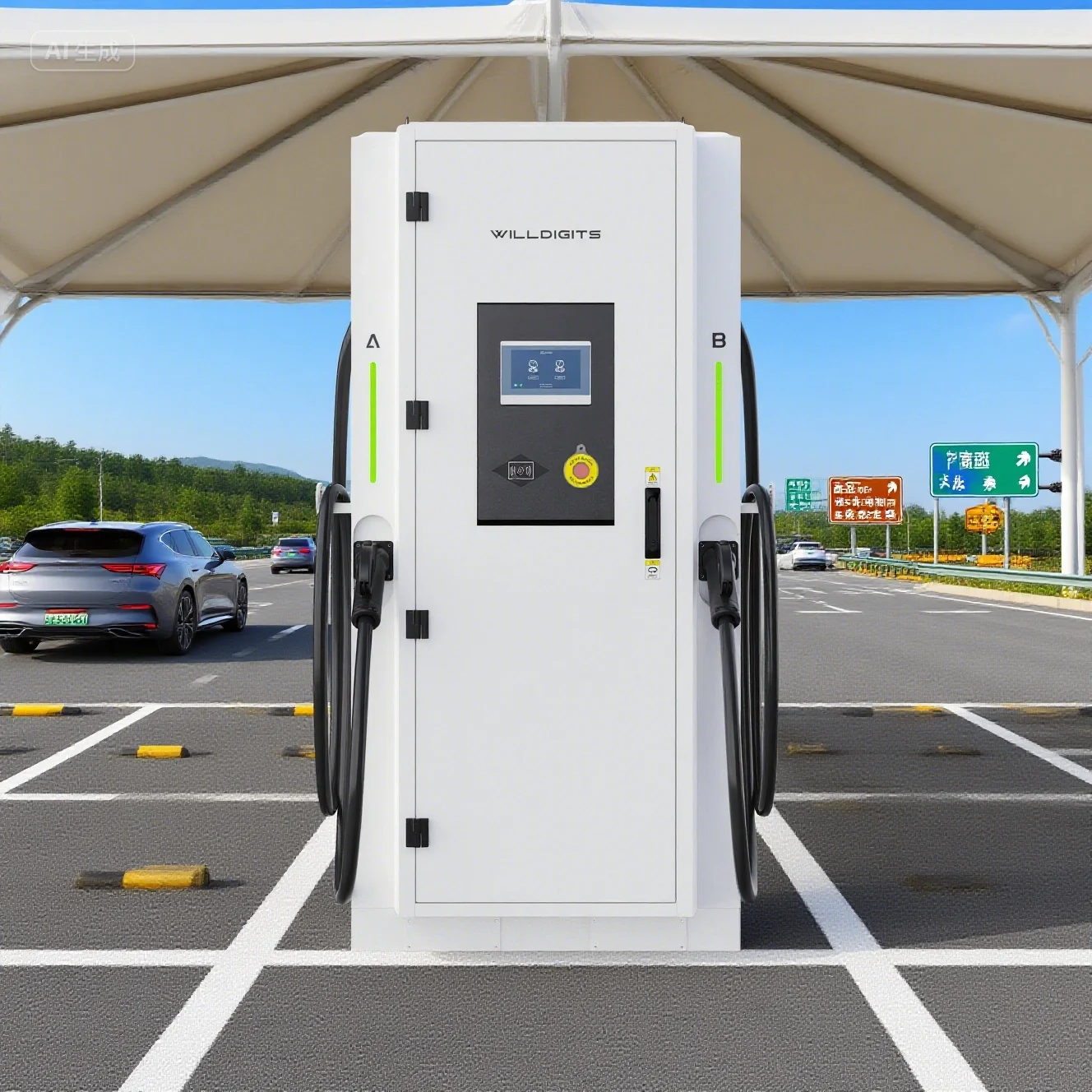 Commercial 90KW New Energy Electric Vehicle DC Fast Charging Pile Floor-Mounted Electric Vehicle Charging Station