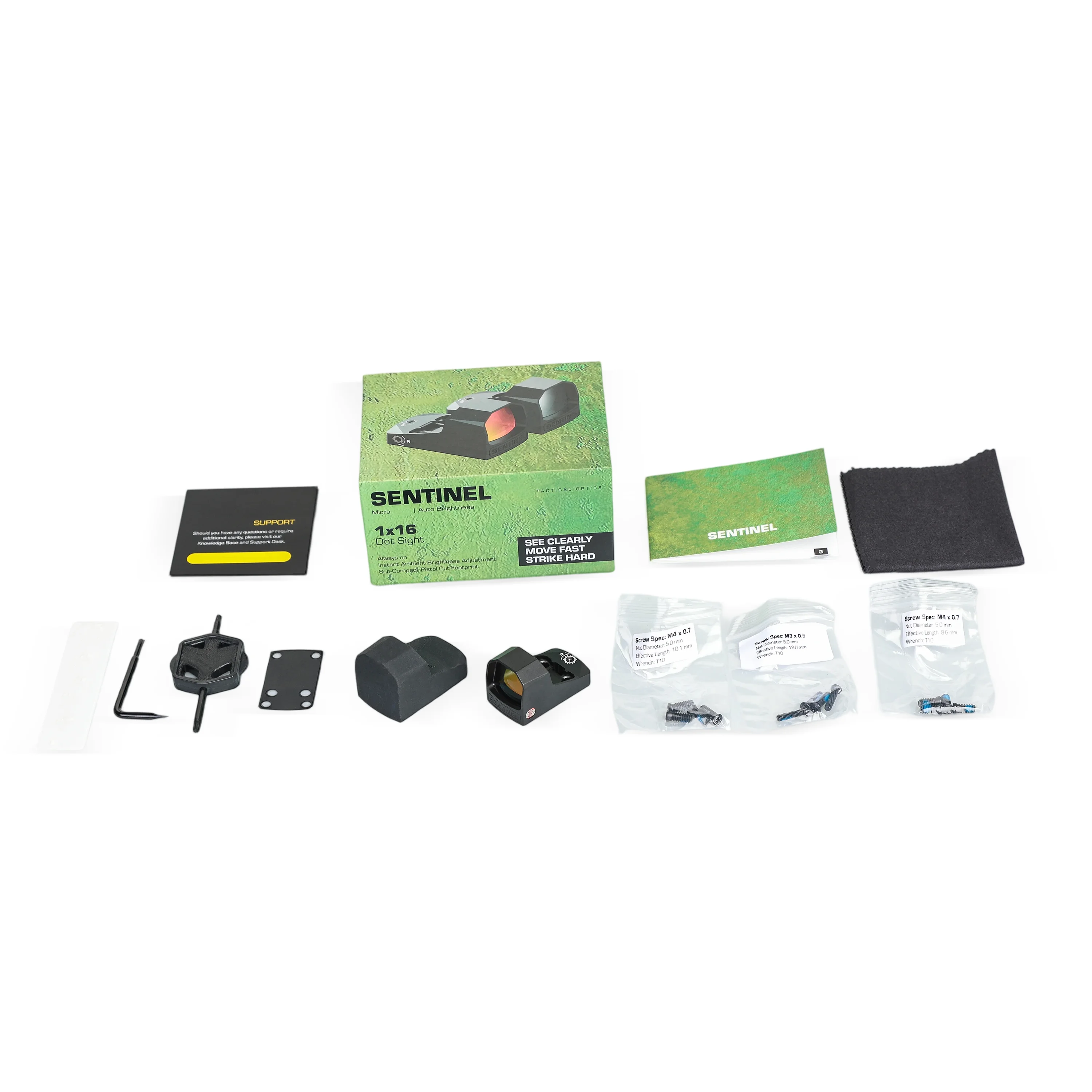 Sentinelle originale point rouge/vert 1x16mm 3 empreinte MOA RMSc réglage automatique de la luminosité manuel vue Micro réflexe compacte