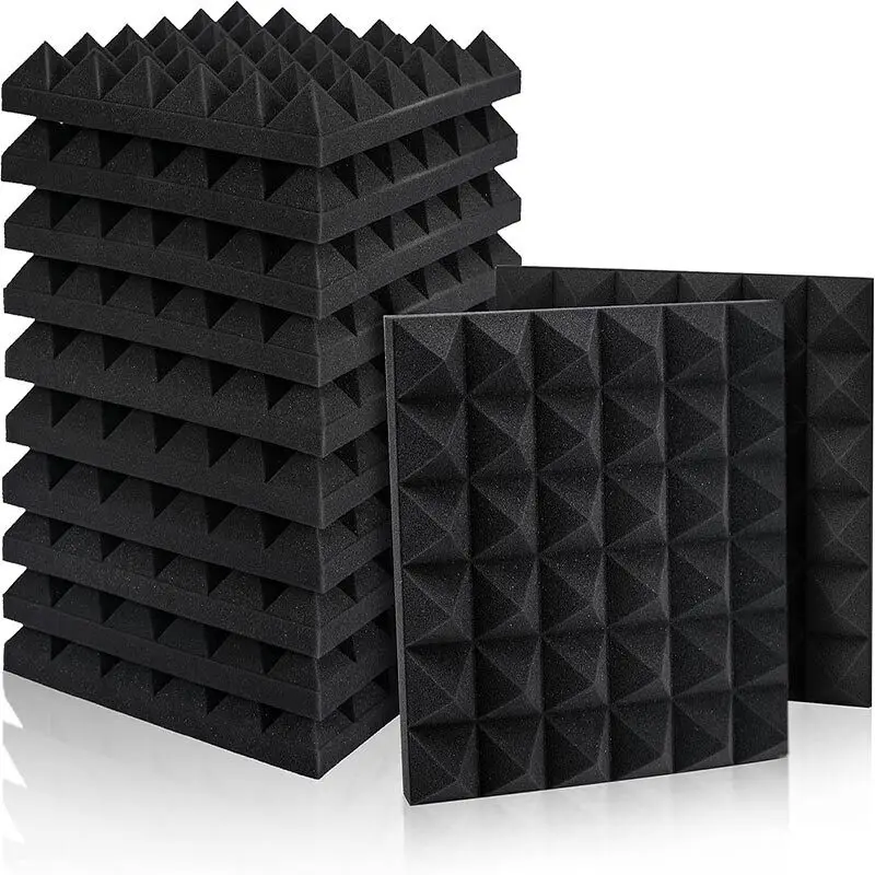 Self-Adhesive Acoustic Soundproof Foam Sound Absorbing Canceling Panels Eggcrate Acoustic Wall Stickers For Home KTV Studios