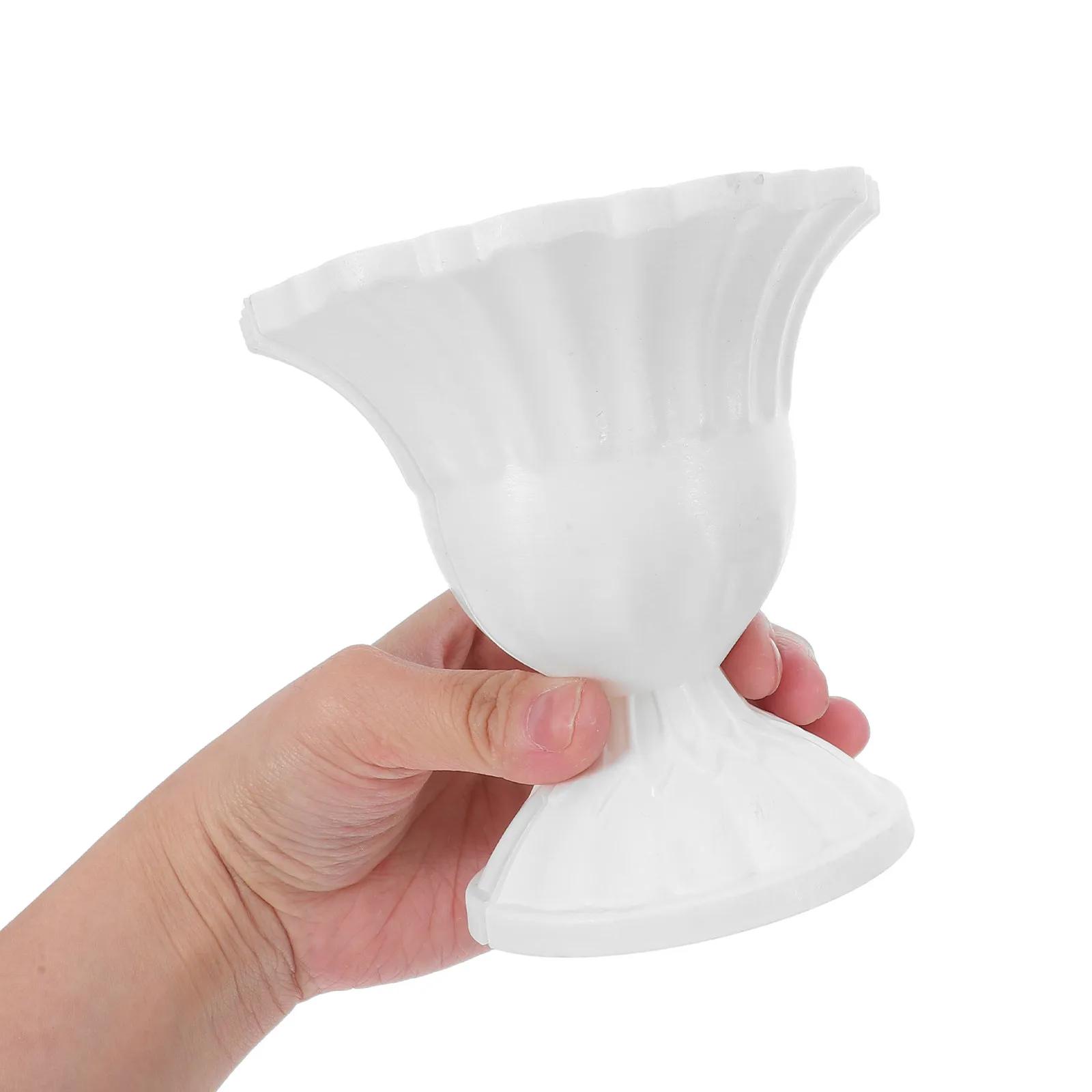 

2Pcs Wall-Mounted Half Vase Vintage Rustic White French Style Flower Pot Decorative Indoor Planter for Artificial Floral Display