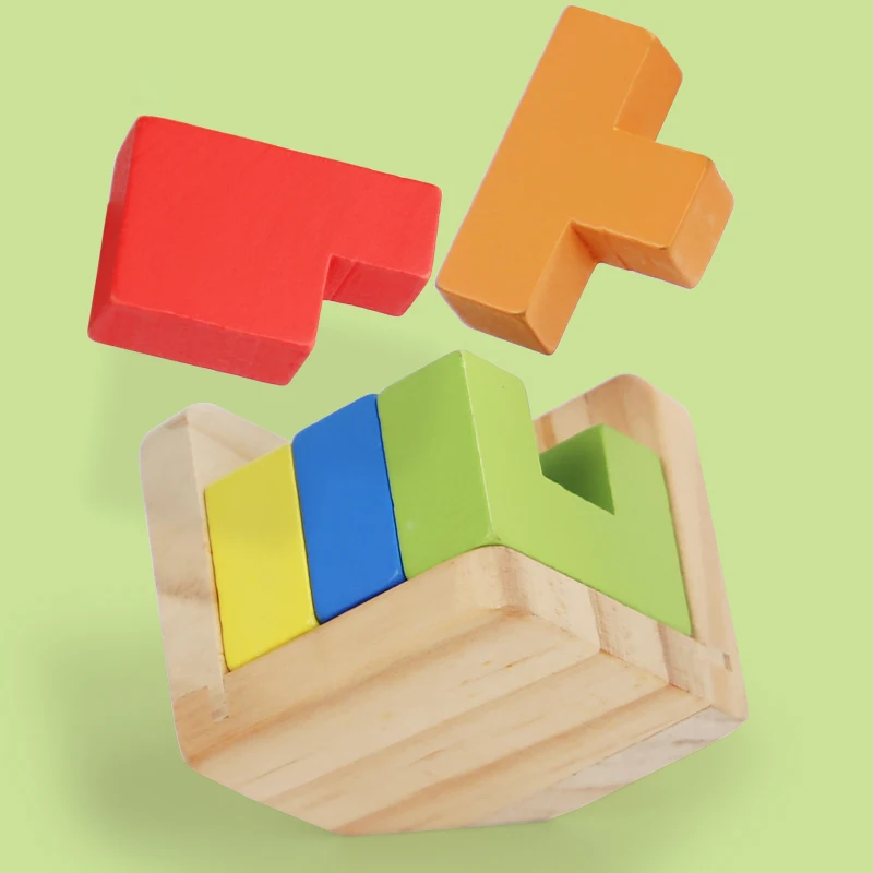 بازل أطفال خشبي ثلاثي الأبعاد مكعب مونتيسوري ألعاب تعليمية الدماغ الذكاء العقل لعبة التعلم المبكر هدايا ممتعة للأطفال