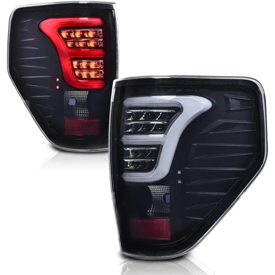 

LED Tail Lights Assembly Rear Parking Lamps Compatible with F150 20092014 BL3Z13405B BL3Z13404B BL3Z13405AA BL3Z13404AA Smoky
