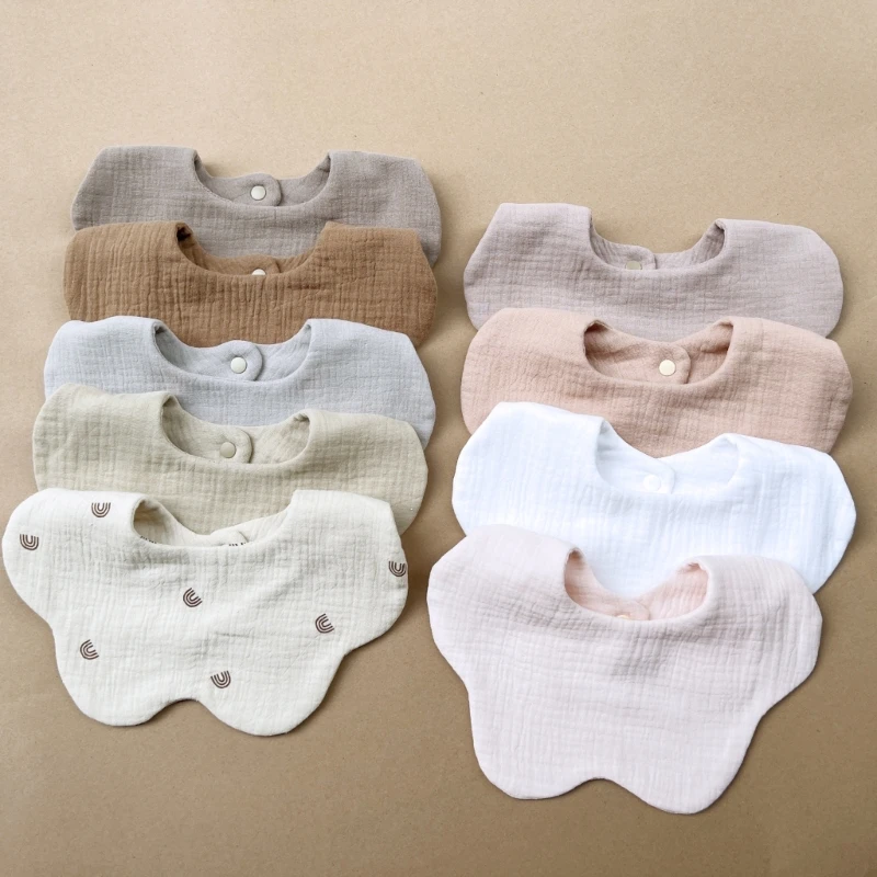 

3PCS Baby Drooling Bib Burp Cloth for 0-24 Months Infants Cotton Saliva Towel Unisex Breathable Baby Bibs for Newborn