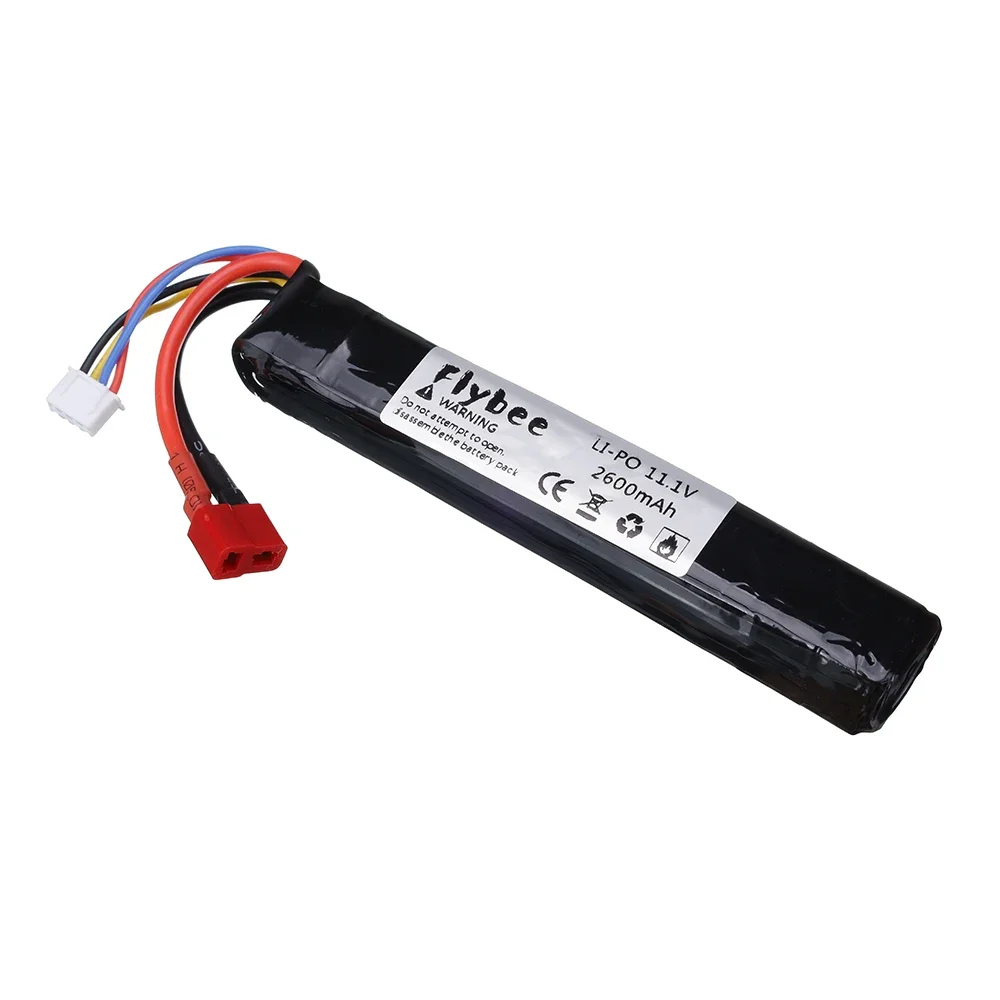 upgrade 2600mah 11.1V LIpo Battery For Water Gun 3S Battery AKKU Mini Airsoft BB Air Pistol Electric Toys RC Guns Parts #125mm