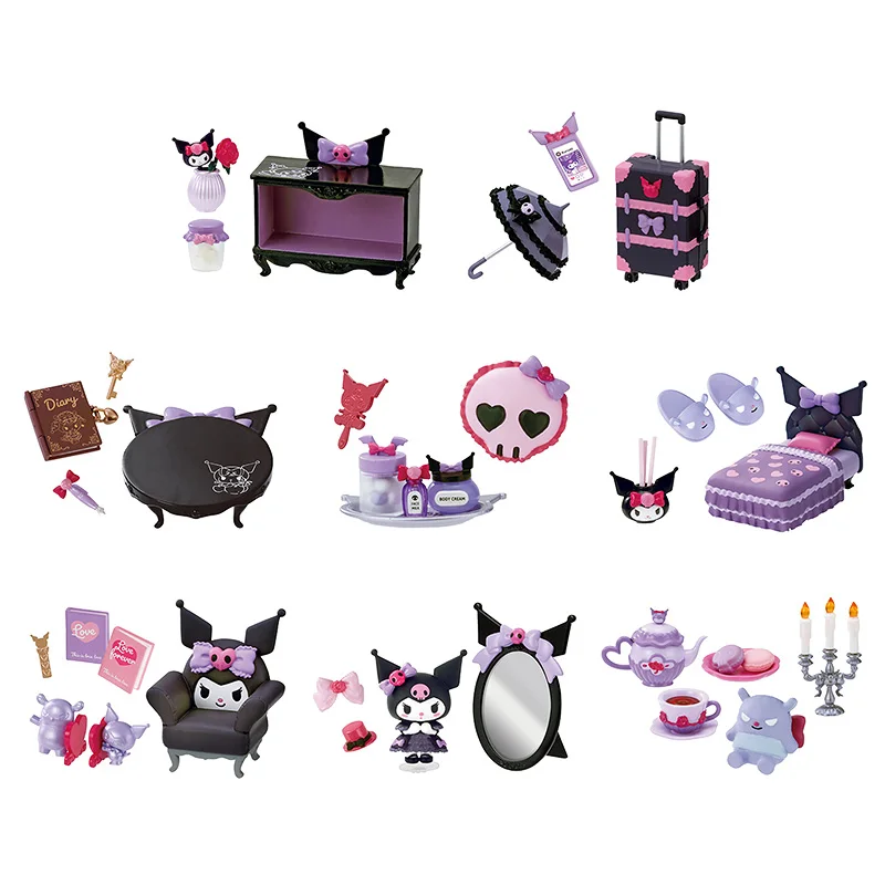 リーメント サンリオ ポチャッコ コーヒーショップ メロディ チョウルキ ミニチュアシーン エッグ ブラインドボックス おもちゃ コレクタブルフィギュア