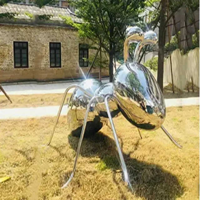 Custom Outdoor Metal Insect Statue Stainless Steel Ant Sculpture for Garden Decoration