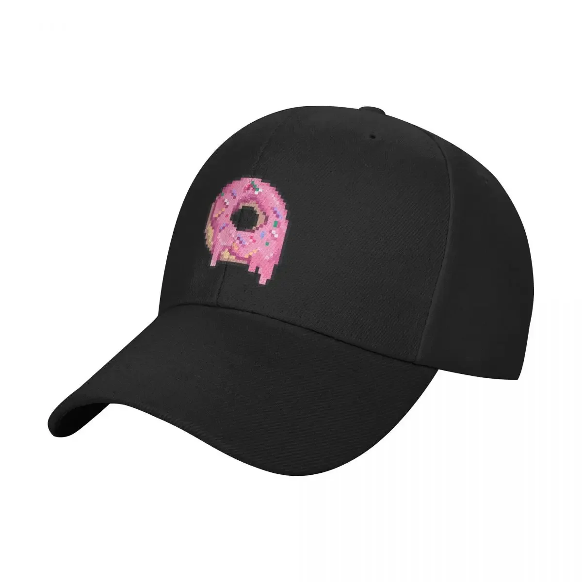 

Drippy Pink Frosted Sprinkled Pixel Donut Baseball Cap hats for men custom Hat fishing caps man Women's Hats Men's