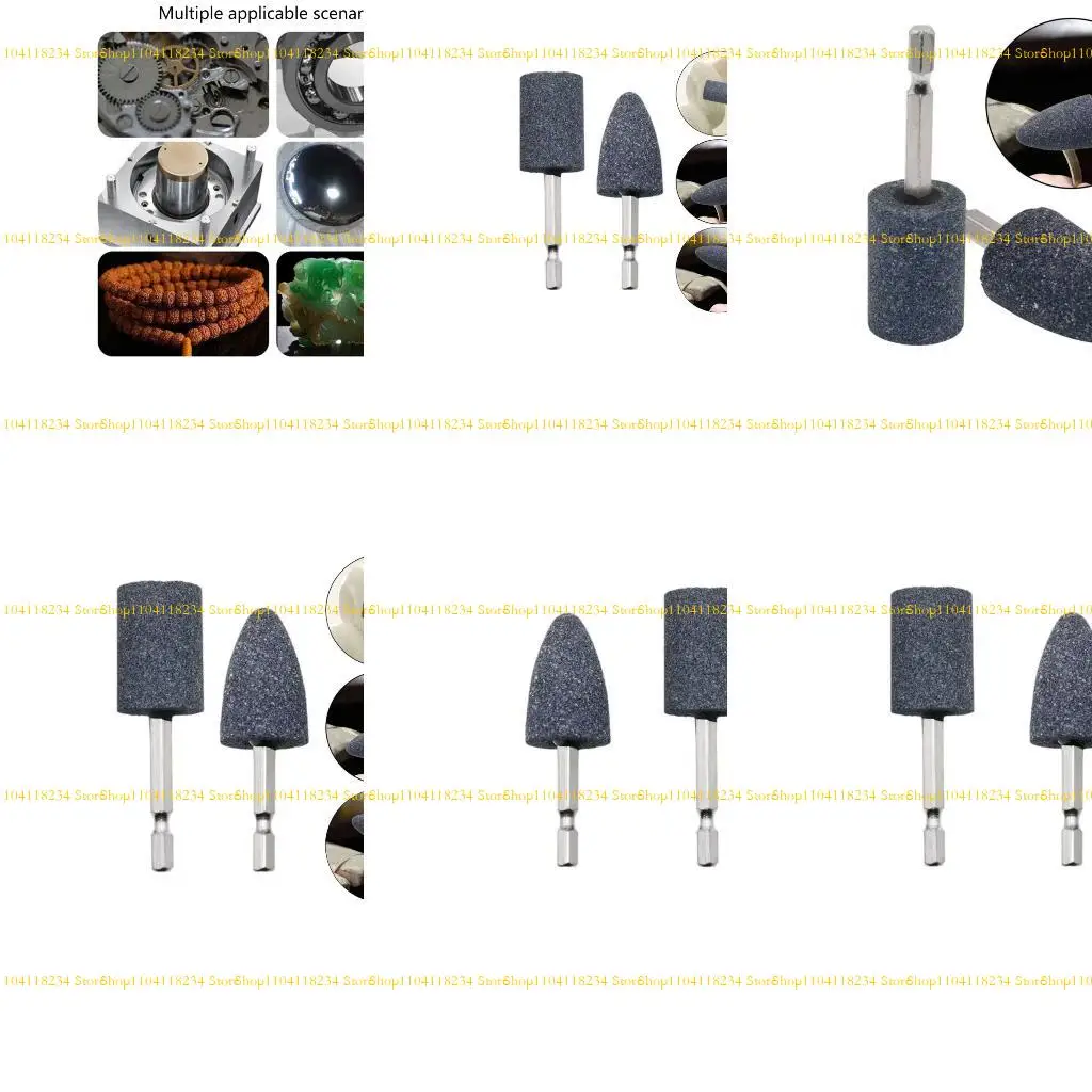 

P9FB 2Pcs Rotary Grinding Stone 1/4inch Hexagonal Shank Tool Accessories Grinding Wheel