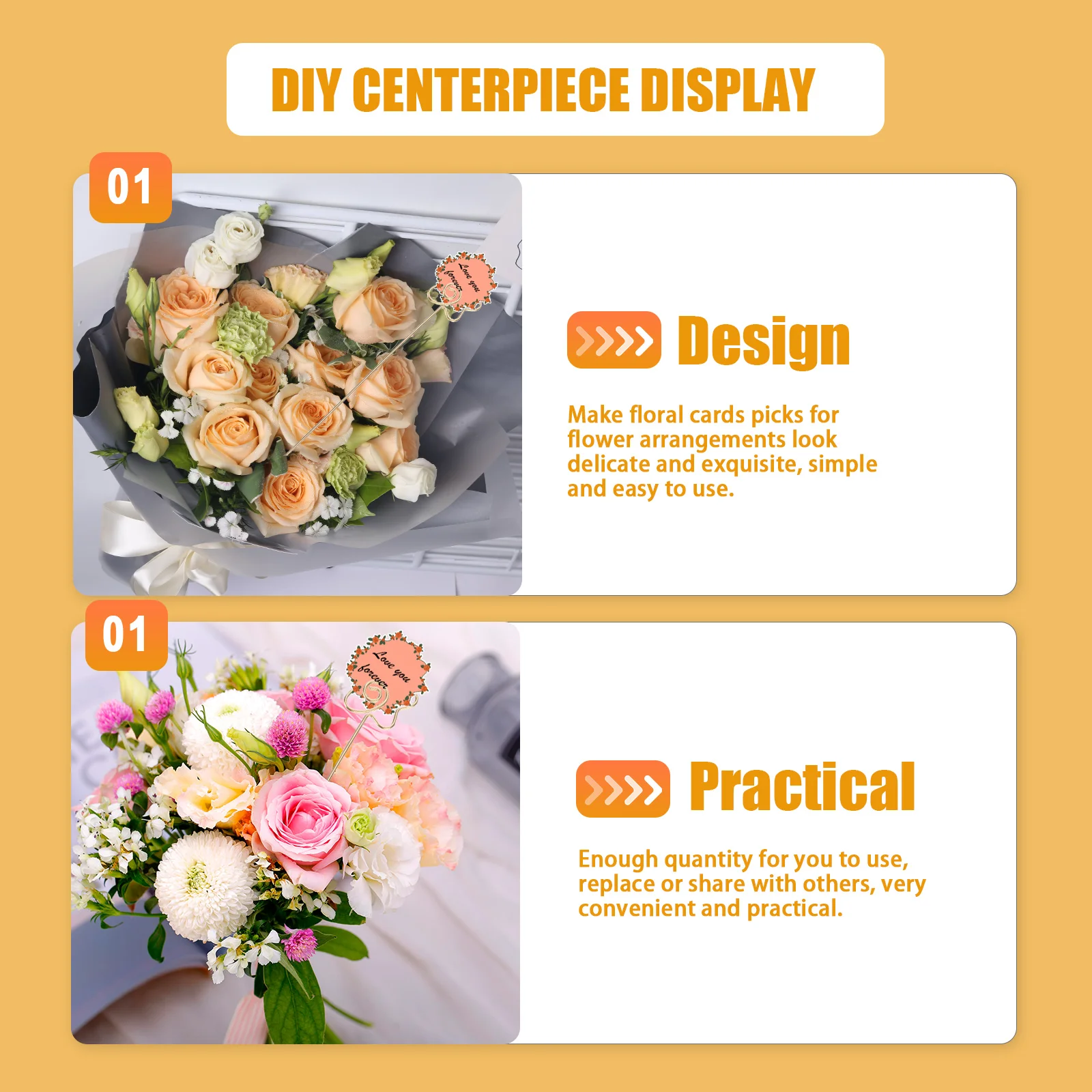 

30Pcs Metal Card Clip Set Steel Floral Picks Bouquet Cards Holders DIY Floral Memo Clips Wedding Bouquet Cards Picks