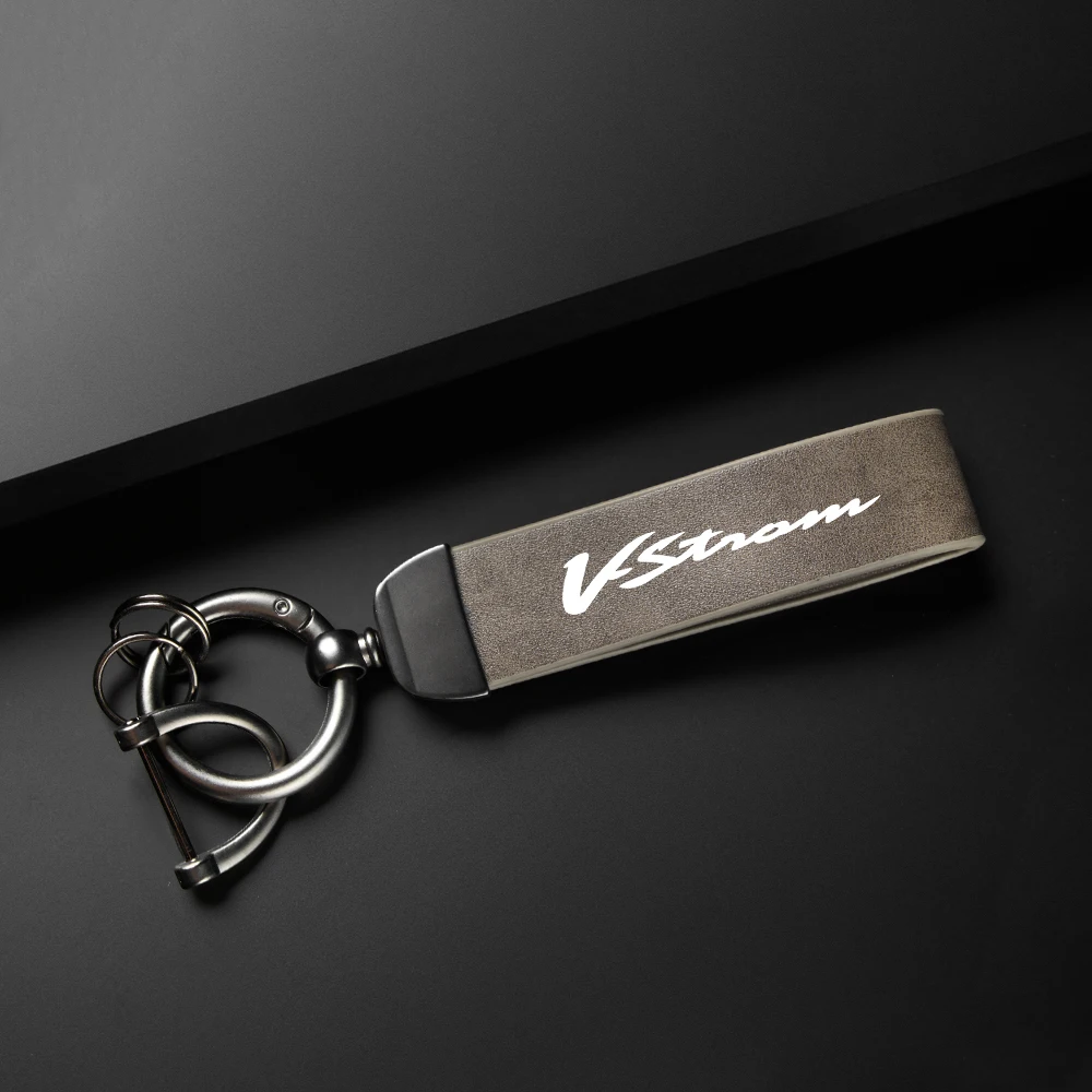 Keychain For SUZUKI Vstrom V-Strom DL650 DL250 DL1000 DL 650/XT High-Grade Leather Suede Keychain Holder Carbon Leather Keyring - view 5