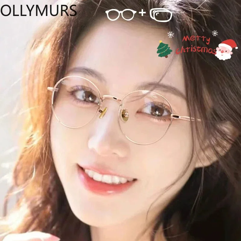 

KIZN модные круглые очки по рецепту для женщин и мужчин, компьютерные очки с защитой от синего света, качественные фотохромные очки для близорукости