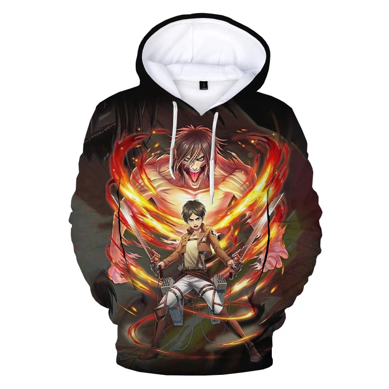 New Attack on Titan 3D Print Hoodie Sweatshirts Men Women Fashion Casual Long Sleeve Pullover Harajuku Streetwear Anime Hoodies