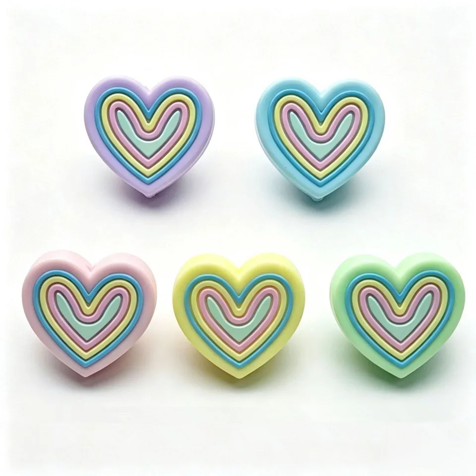 20pcs New Silicone Beads Mini Focus Beads For Pens Food Grade Silicone Teether Beads DIY Jewelry Pacifier Chain Accessories