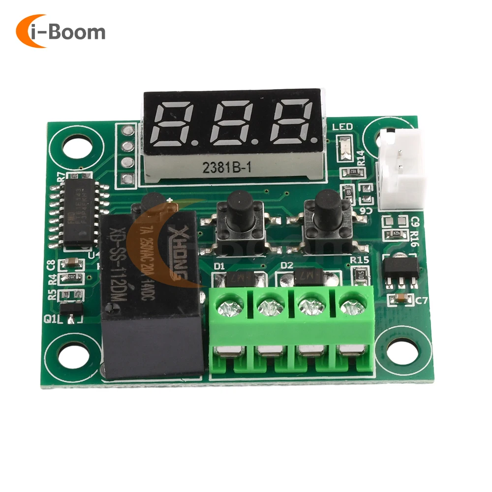 W1209 DC 12V High Precision  Digital Thermostat Module With NTC Waterproof Sensor Probe Temperature Control Range -55°C~120°C