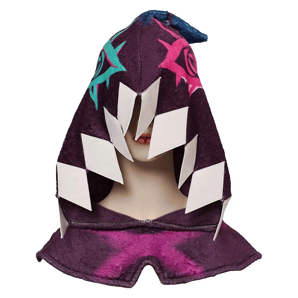 Acrane Jinx Cosplay Hooded Hat, Cap, Halloween, Carnival, Goolette, Female Roleplay, Sauna Wear, Game LOL, Costume Accessrespiration