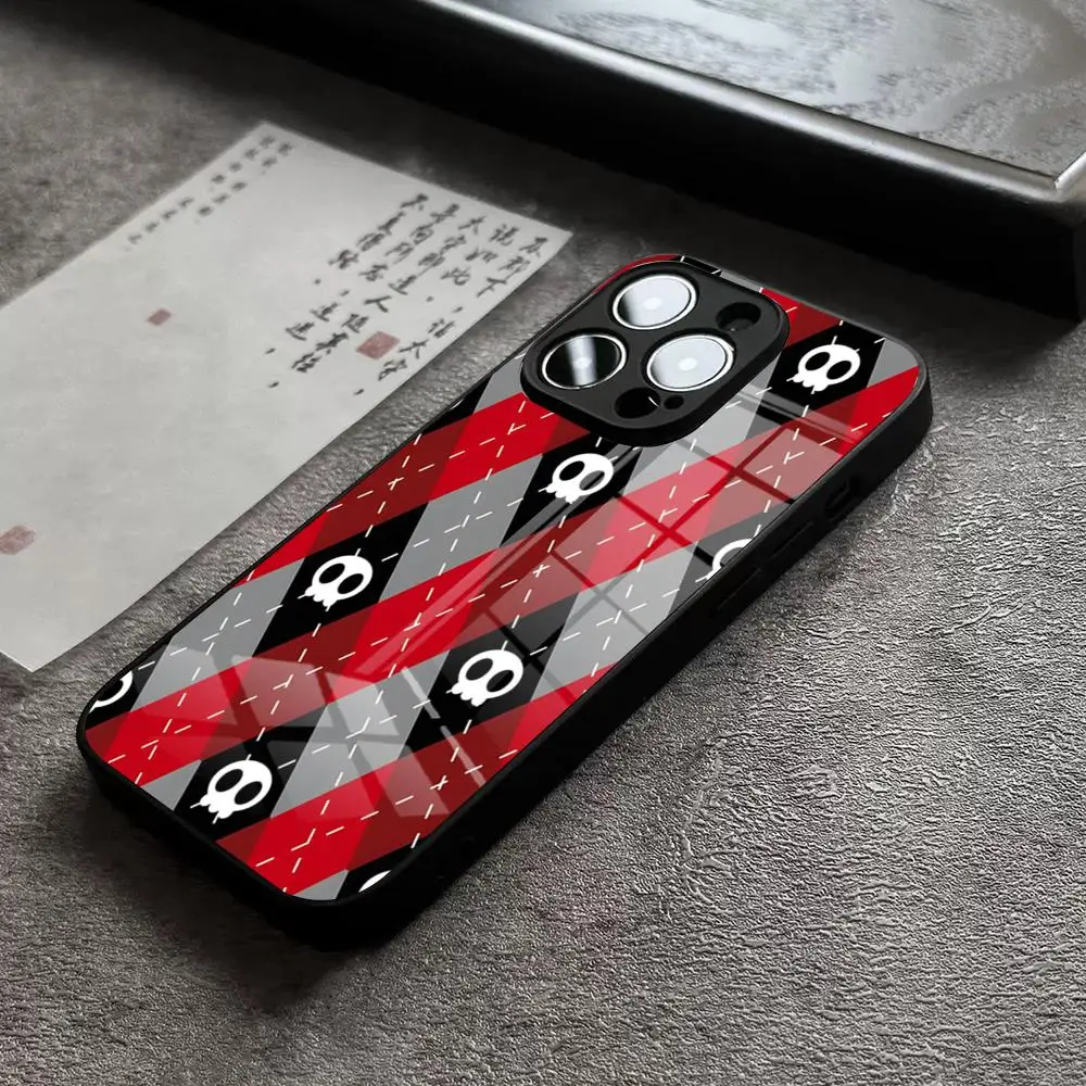 Emo Blue Skull Y2K Phone Case For IPhone 15 Pro Max 14 Plus 17 Pro Max 12 11 13 X XR XS 16 Plus Air SE Glass Cover - view 3