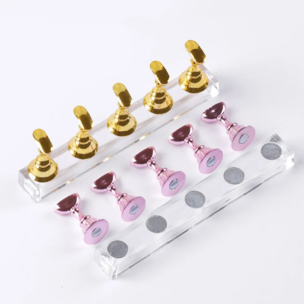 Suporte para prática de xadrez para iniciantes em nail art, suporte para peças de xadrez, expositor de pontas de unhas, suporte de acrílico para exposição, conjunto de ferramentas para unhas em caixa