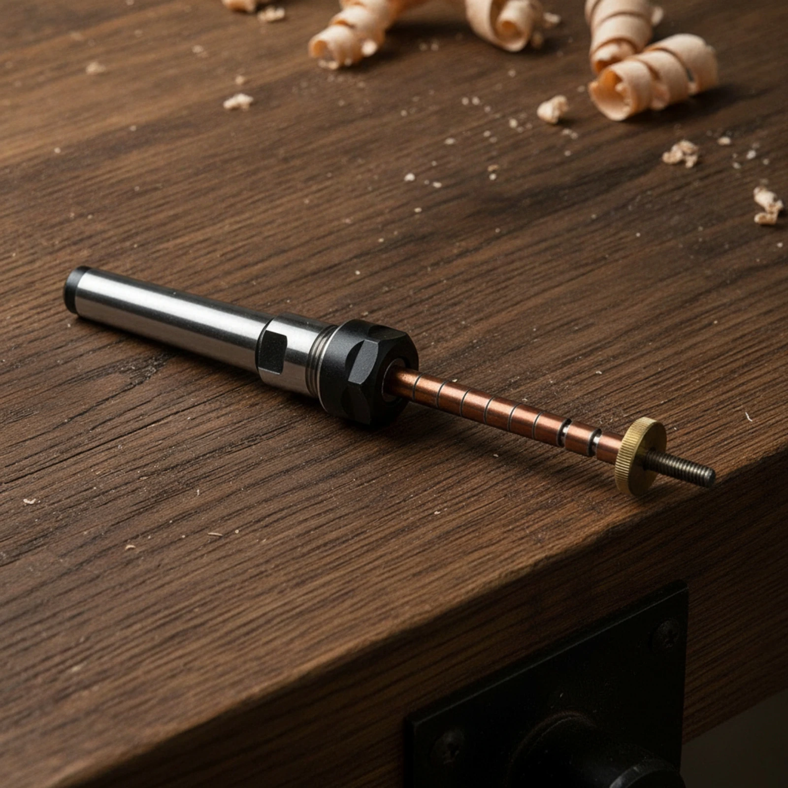 Pen Blank Mounting Mandrel Vibration Reducing Pen-Turning Mandrel with Morse No. 2 Taper Shank Woodworking Tool Long-Lasting
