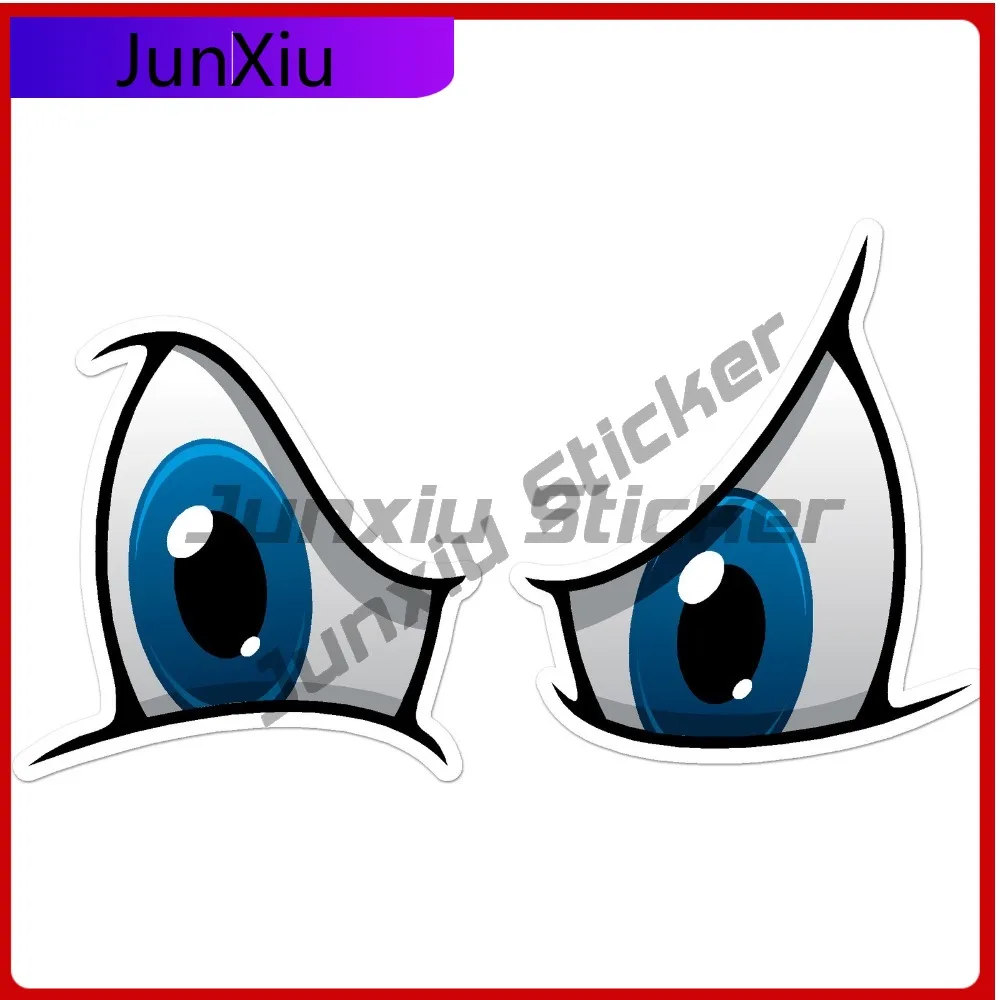 

Cartoon Eyes Blue Funny Top Quality Fade Resistant Aesthetic Car Decal Sticker Waterproof Vinyl Laptop Window Bumper Auto