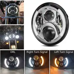 Motorcycle Headlight 7 inch LED For Harley Touring Ultra Classic Electra Street Glide Road King Yamaha Motorcycle Headlamp