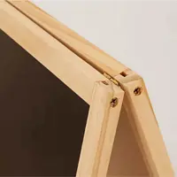 1pc Double-sided Foldable Advertising Drawing Board, Erasable Teaching Chalkboard, Wood Frame Blackboard, Dry Erase Whiteboard 6