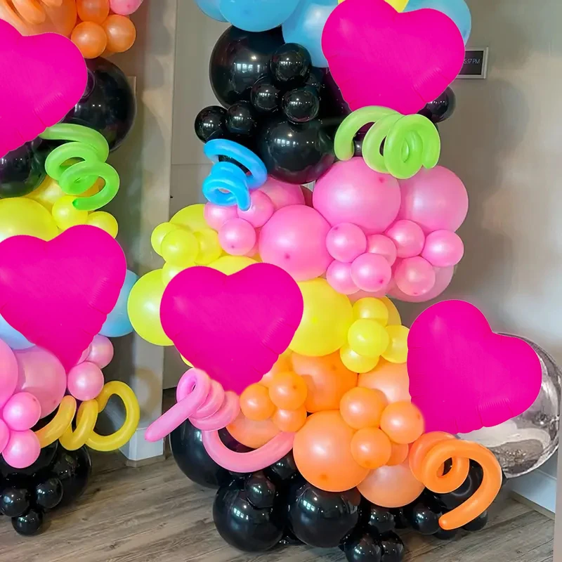 18 Zoll Neonballon Herzförmiger Neon-Leuchtballon für Nachtlicht-Partys, Abschlussfeiern, Geburtstage, Hochzeitsdekorationen – Detail 4
