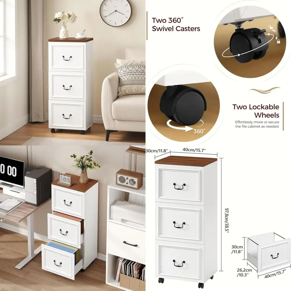 Wooden 3-Drawer Rol…