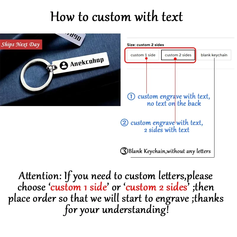 تخصيص محفورة بالليزر مع رقم الهاتف مكافحة خسر المعلومات المفاتيح الفولاذ المقاوم للصدأ نص شخصي مجوهرات هدايا #6