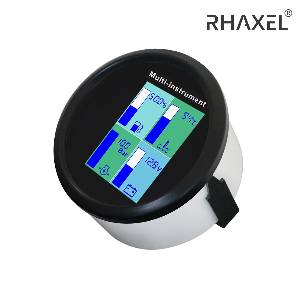 

Многофункциональный прибор RHAXEL 85 мм 4-в-1: указатель уровня топлива, температуры воды, давления масла, вольтметр с сигнализацией, 12В/24В, для автомобилей и судов