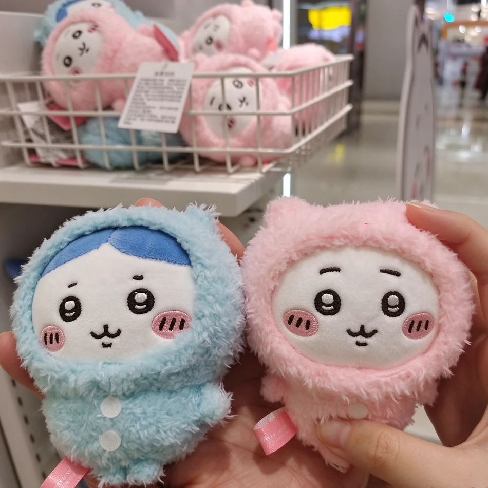 Kawaii Healing Round Face Plush Mini Doll Bag Charm Soft Fluffy Cute Bunny Cat Shaped Stuffed Figure Pendant for Phone Backpack