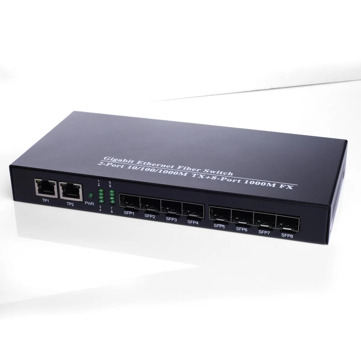 

1000Mbps SFP Media Converter Gigabit Network SFP Fiber Switch 8 SFP Fiber Port and 2 RJ45 Port 8G2E Fiber Ethernet Switch