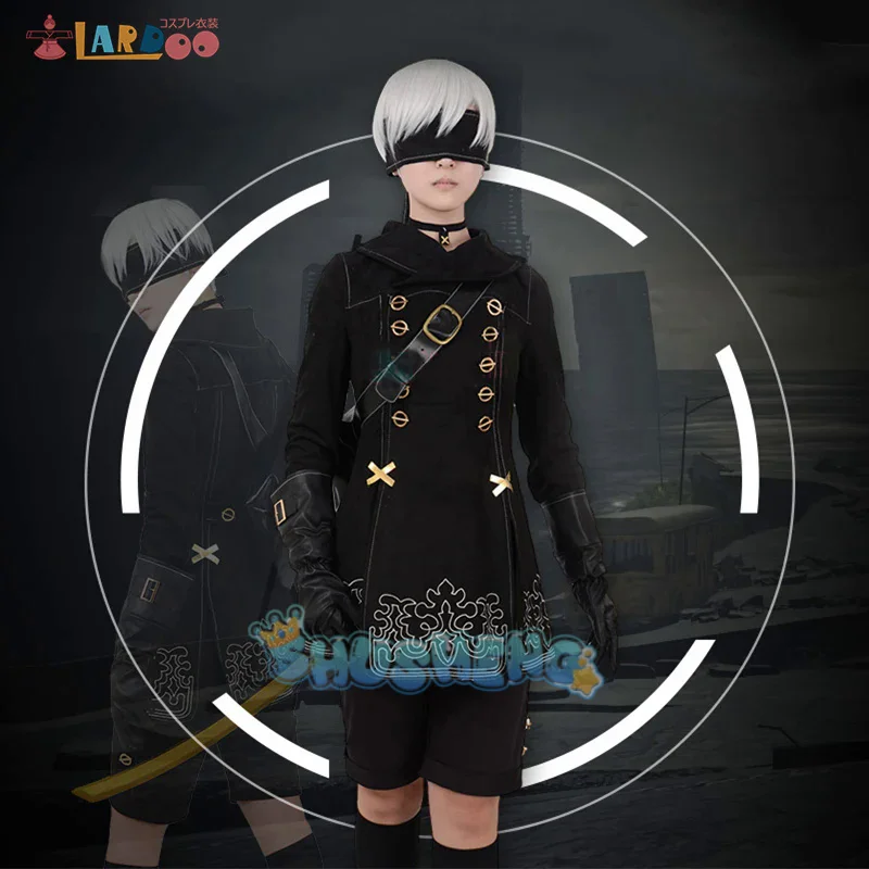 NieR Automata YoRHa No.9 Type S Cosplay Costume 9S Uniforms Jacket Pants Backpack Braces Gloves Necktie Stockings Goggles