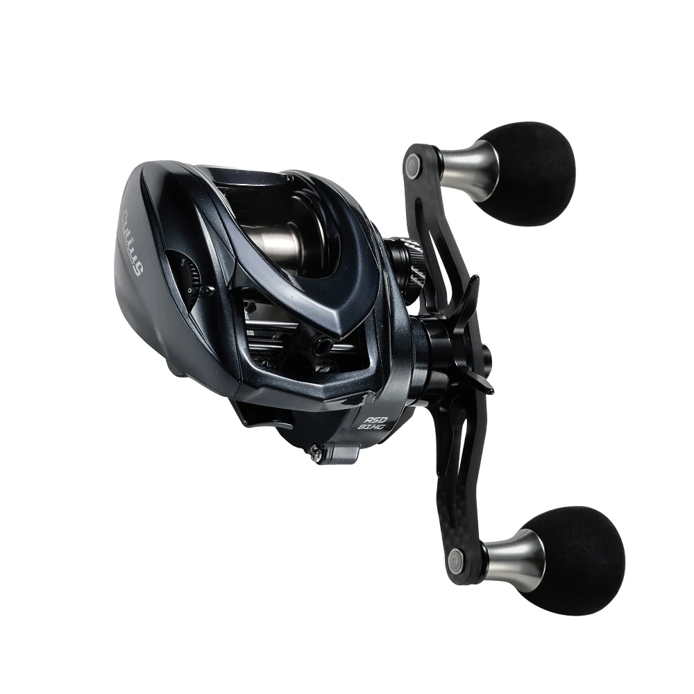 Soloking ASHMOON BFS Baitcasting-Rolle 12+1BB Angelrolle aus Legierung Ultraleichte Baitcaster-Rolle Sanfte 6KG Bremskraft Kohlefaser-Bremse 7.1 8.1 Übersetzungsverhältnis Low-Profile für