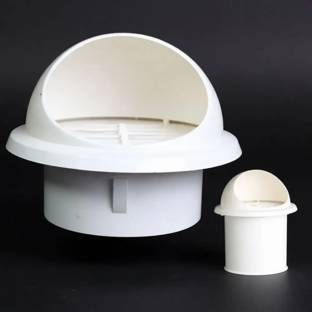 PVC Exterior Wall Ventilation Cap For HVAC Pipe Exhaust Rainproof Air Vent Hood Durable Duct Cover Home Improvement Accessory