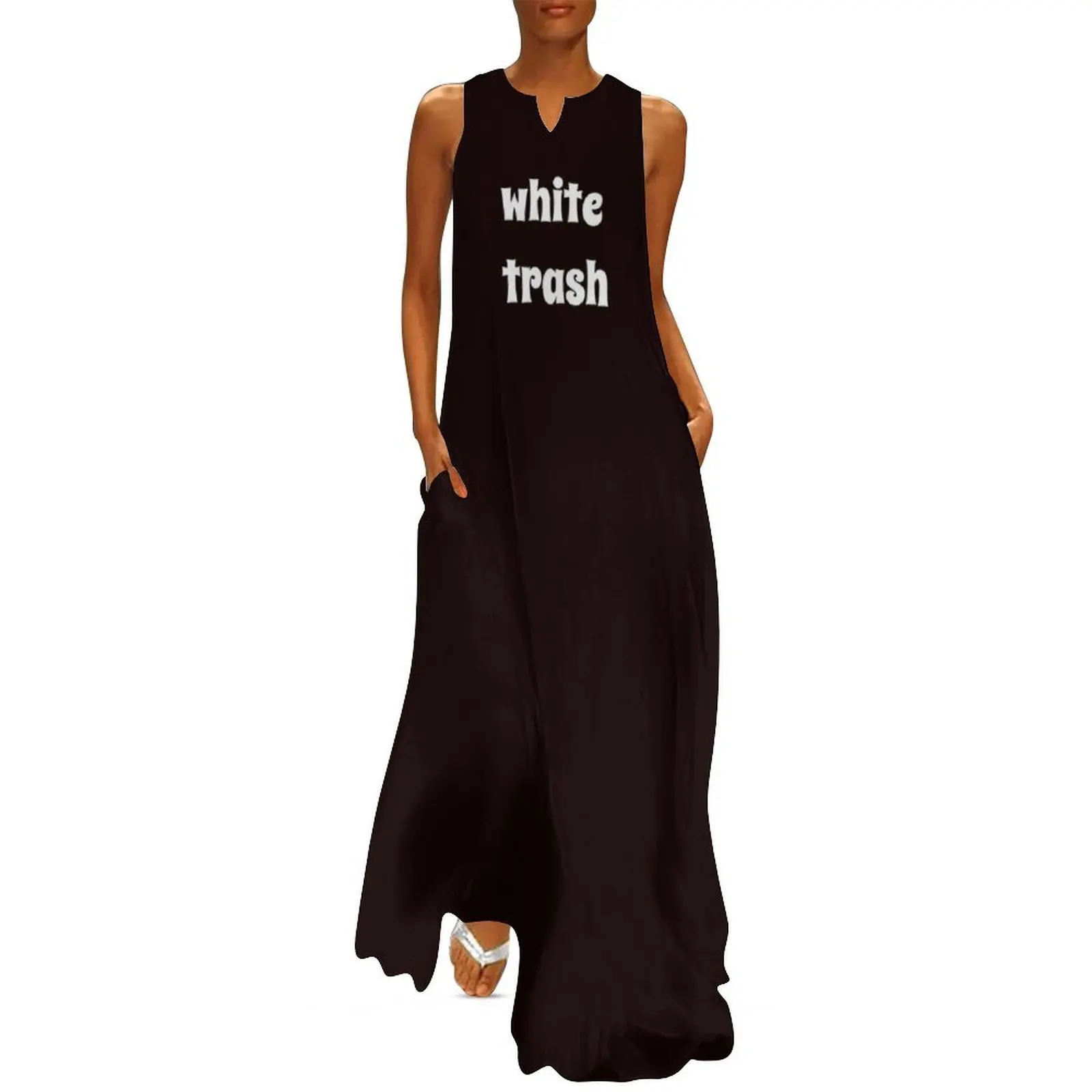 

White Trash White Lettering Long Dress dress summer 2025 women dress for woman dresses for women 2025