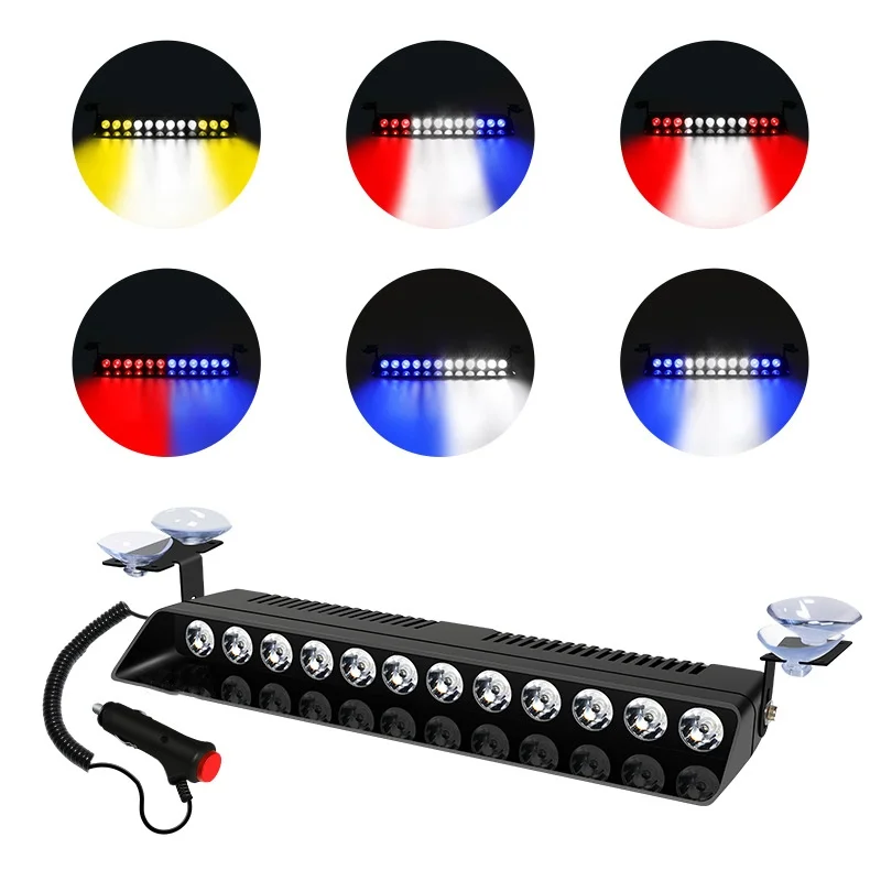 12LED Emergency LED Strobe Light Police for Car Truck Red Blue Amber White LED Flasher Beacon Warning Lamp Car Light Assembly