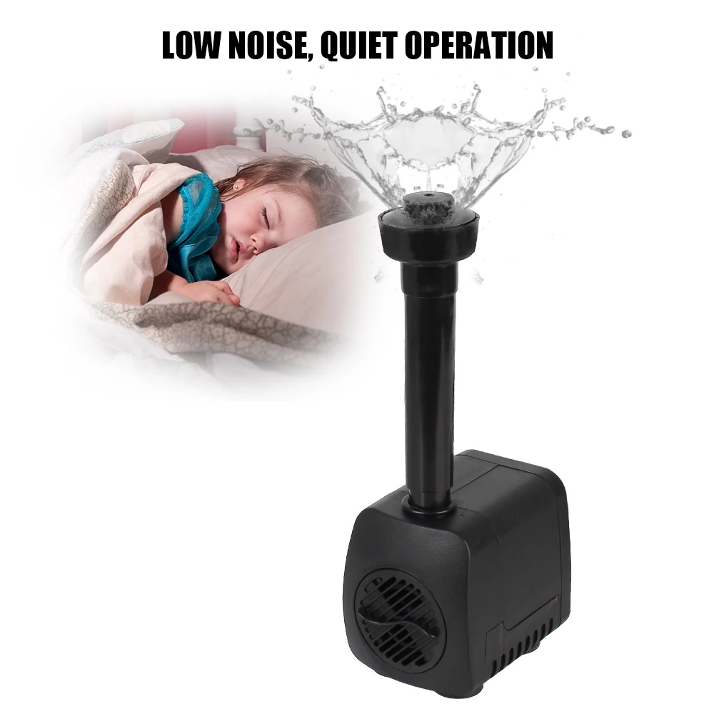 With Power Cord Garden Aquarium Fountain 15 W Water Pump with 12 LED Light EU Plug Waterproof Adjustable Ultra-quiet