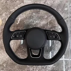 Customization Microfiber Leather Car Steering Wheel Cover Accessories For Audi S Line SQ5 RSQ5 S3 S4 S5 S6 A1 A3 A4 A5 A6 A7 A8