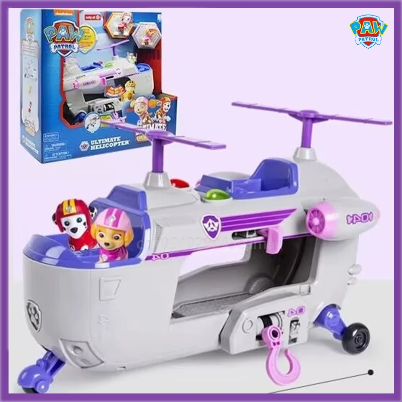 

Ultimate Helicopter Emit Sound And Light Dog Original Paw Patrol Hot Toy Rescue Patrol Vehicle Anime Action Figure Model Gift