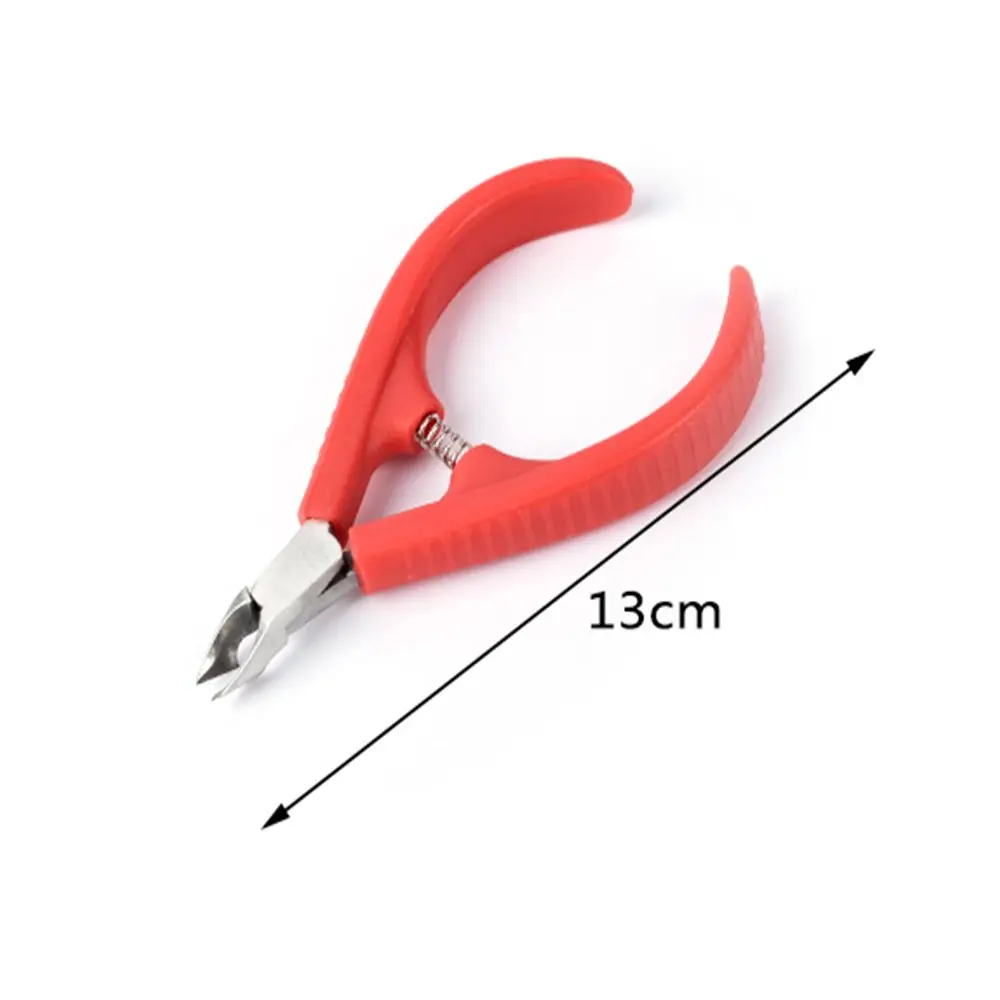 Red/Pink Manicure Trimmer Edge Cutter Nail Cutter Nail Clipper Nail Cuticle Nippers Nail Scissor