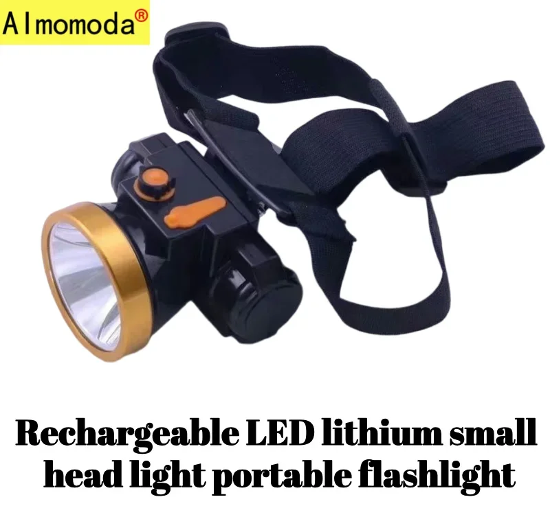 

Strong light waterproof rechargeable LED lithium small head light night fishing outdoor patrol camping head mounted flashlight