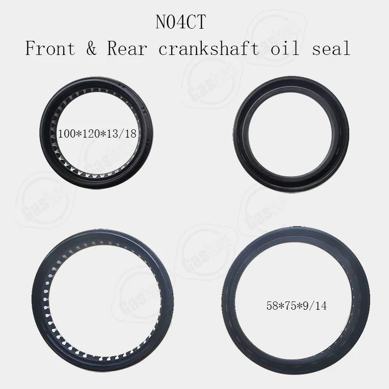 Crankshaft Front Rear Oil Seal Set For Hino EC100 W06D W06E W04E W04D W04C N04C N04CT Engine Parts AH4056H AH3184Q AH3184L